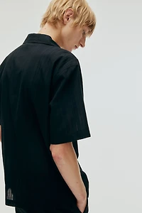 Regular Fit Textured-weave Resort Shirt