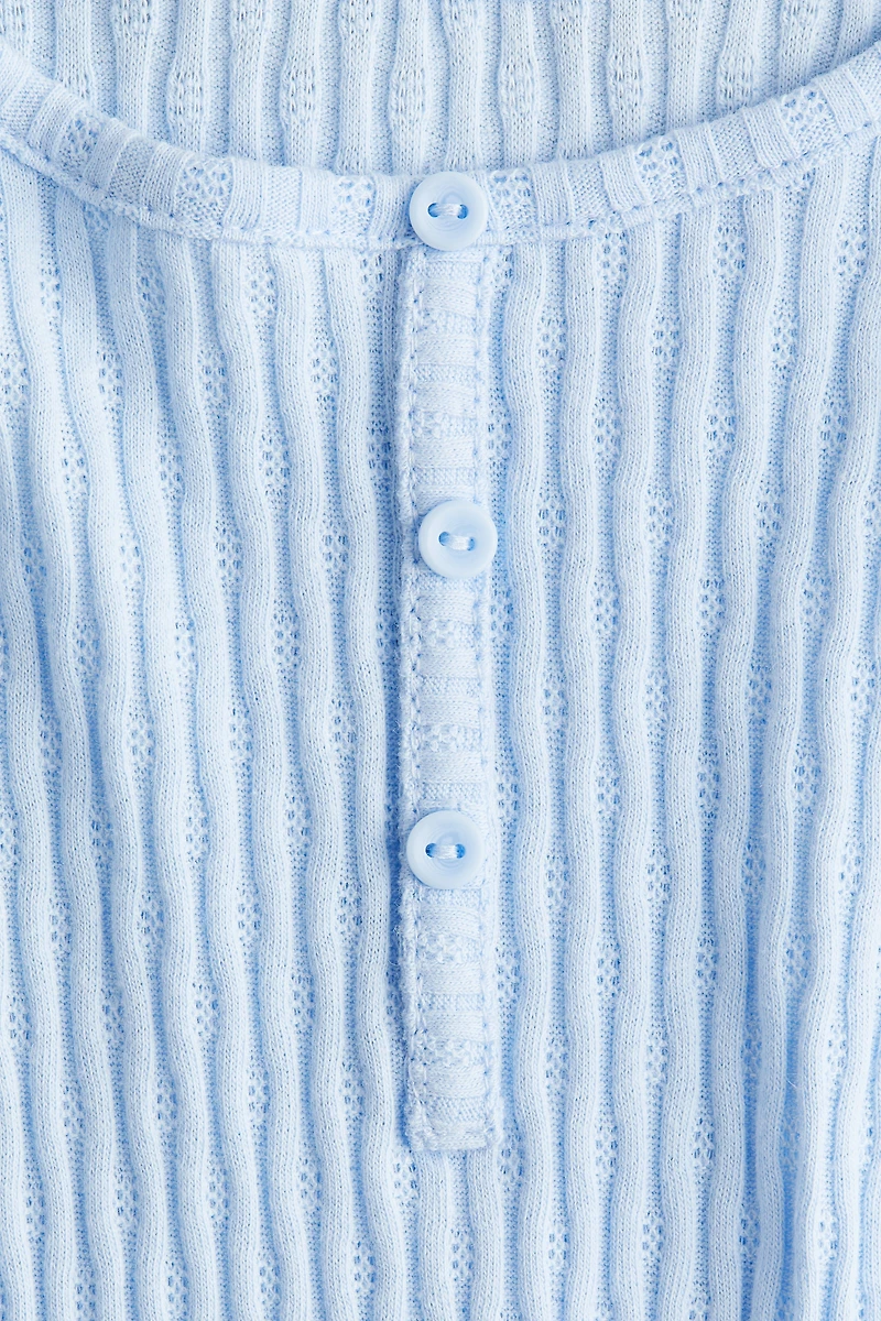 Pointelle Jersey Top