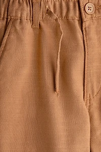 Cotton Roll-Up Pants