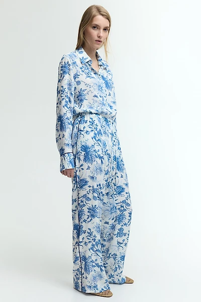 Crêpe Pants with Drawstring