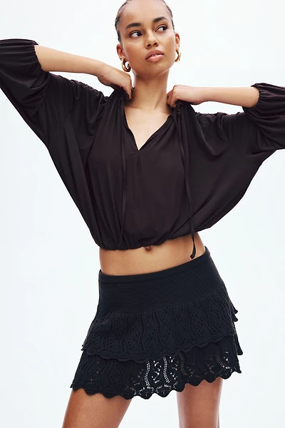 Gathered Viscose Top