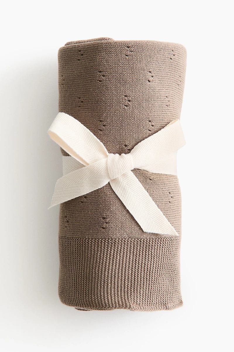 Cotton Pointelle Baby Blanket