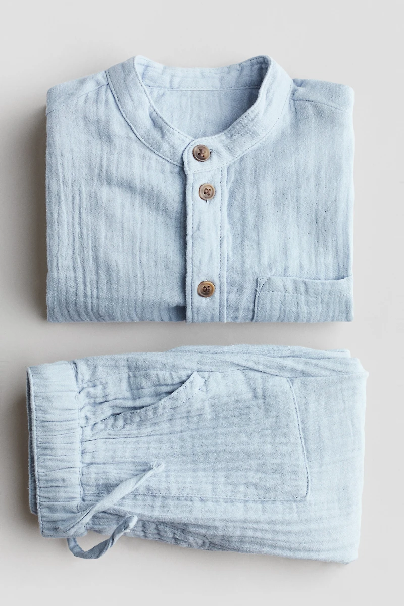Ensemble 2 pièces en mousseline de coton