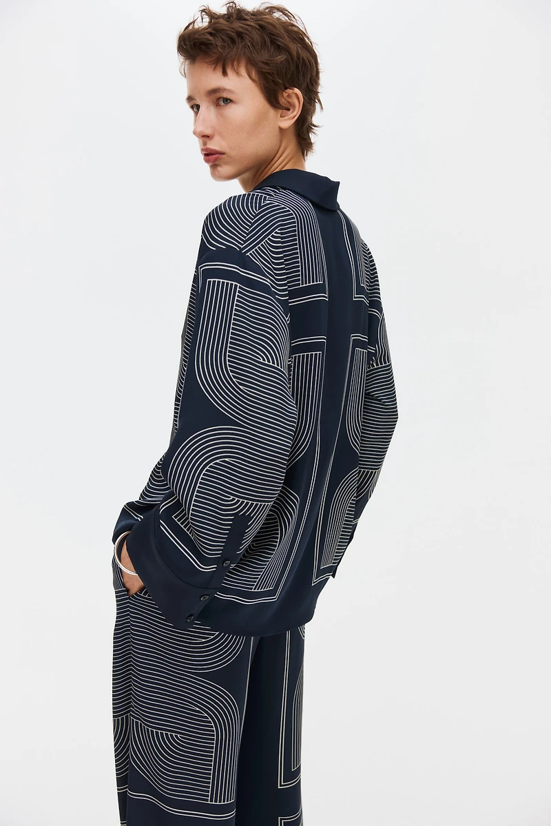 Chemise grande taille en sergé