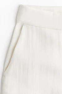 Wide-Leg Twill Pants