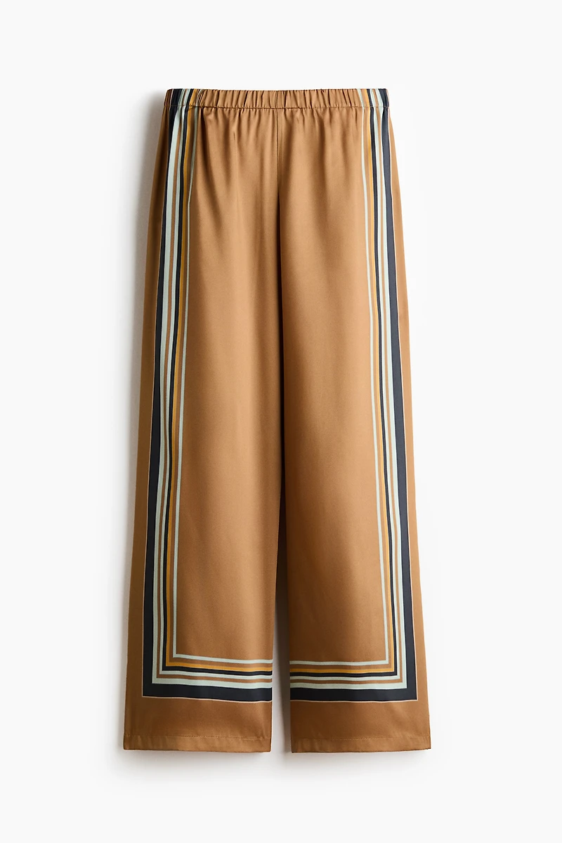 Pantalon large en satin