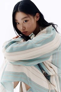 Oversized Tie-Belt Dress