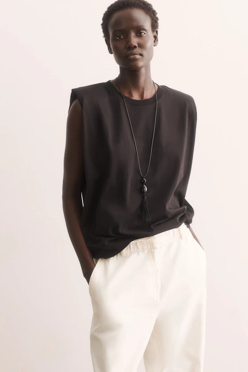 Pantalon tonneau avec ceinture