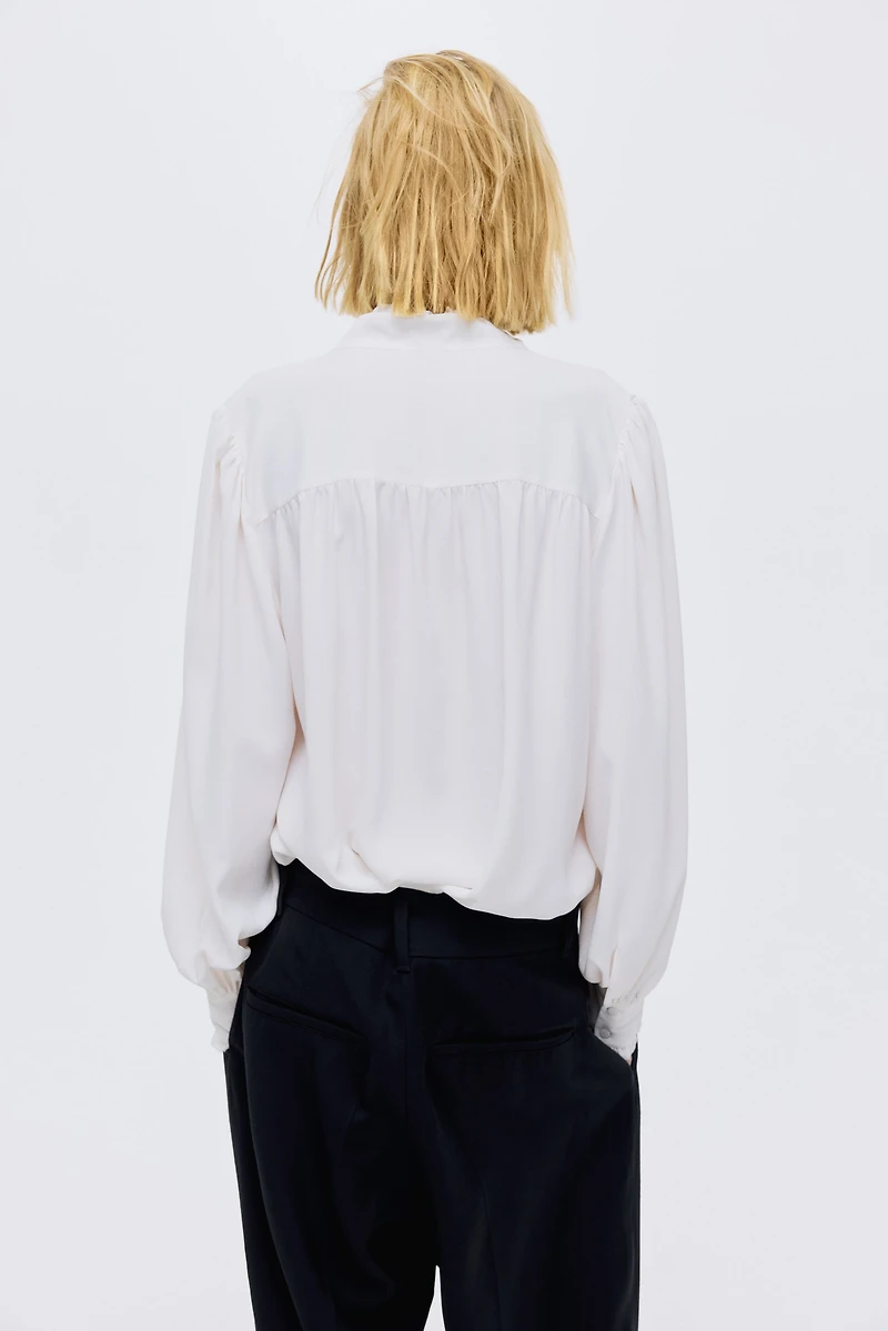 Ruffle-Trimmed Blouse
