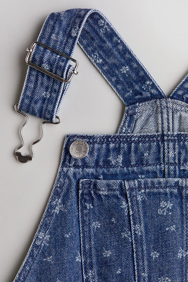 h and m overall dress Girls - Denim Blue/Floral Cotton Denim - Size: 7-8Y diagonal side pockets and patch back pockets. H&M Cotton Denim Overall Dress