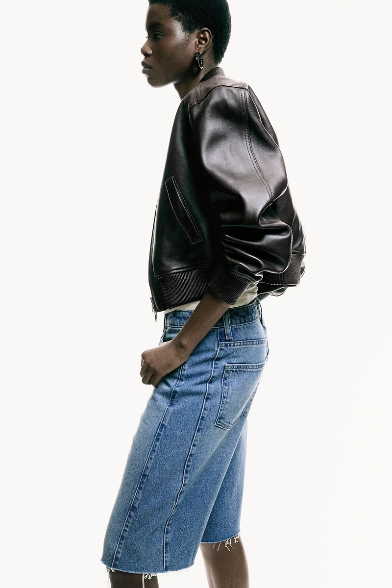 Denim Bermuda Shorts