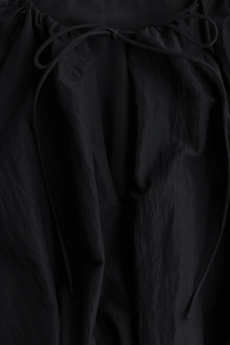 Crinkled Balloon Blouse