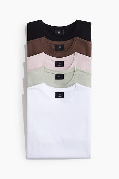 5-pack Slim Fit T-shirts