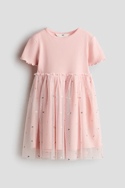 Dress with Tulle Skirt
