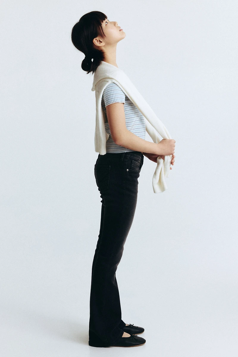 Flared Leg Low Jeans