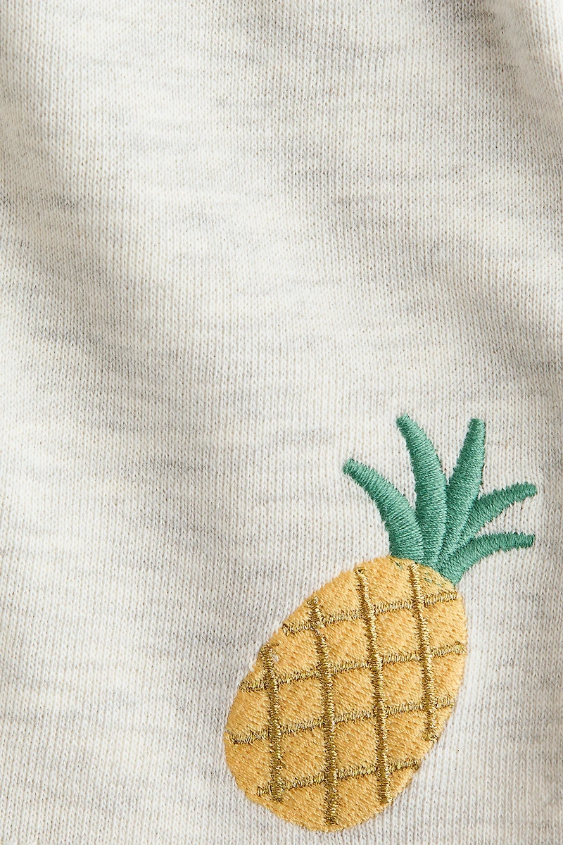 Short en molleton brodé