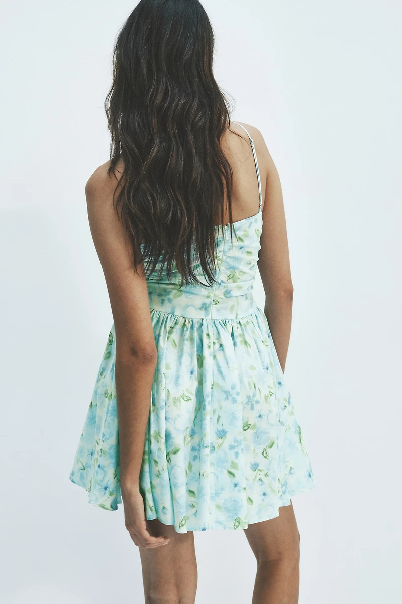 Ruched Cotton Dress