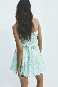 Ruched Cotton Dress