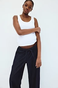 MAMA Denim Drawstring Pants