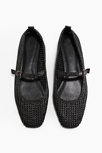 Straw Mary Janes