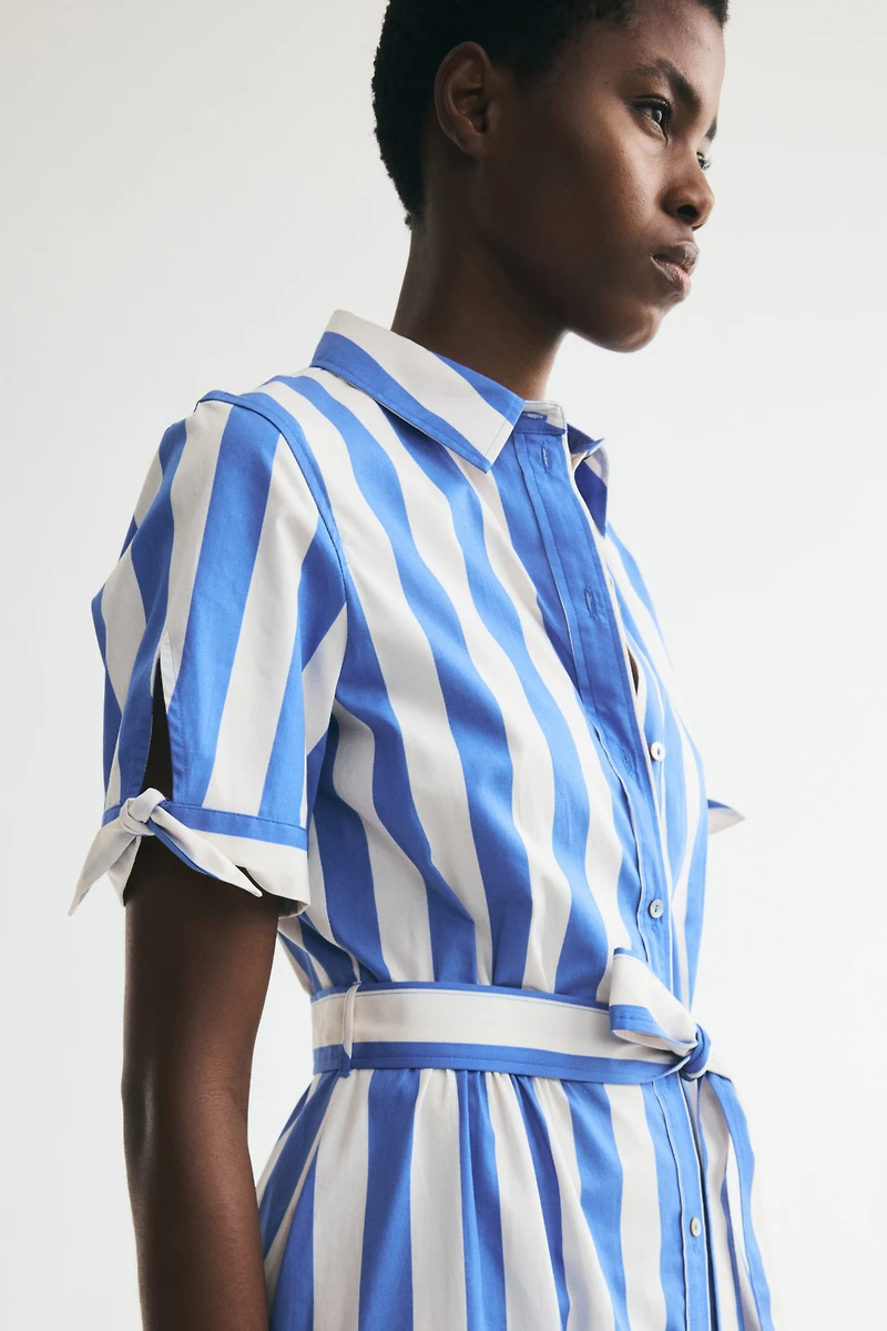 Robe chemisier à manches courtes