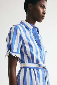 Robe chemisier à manches courtes