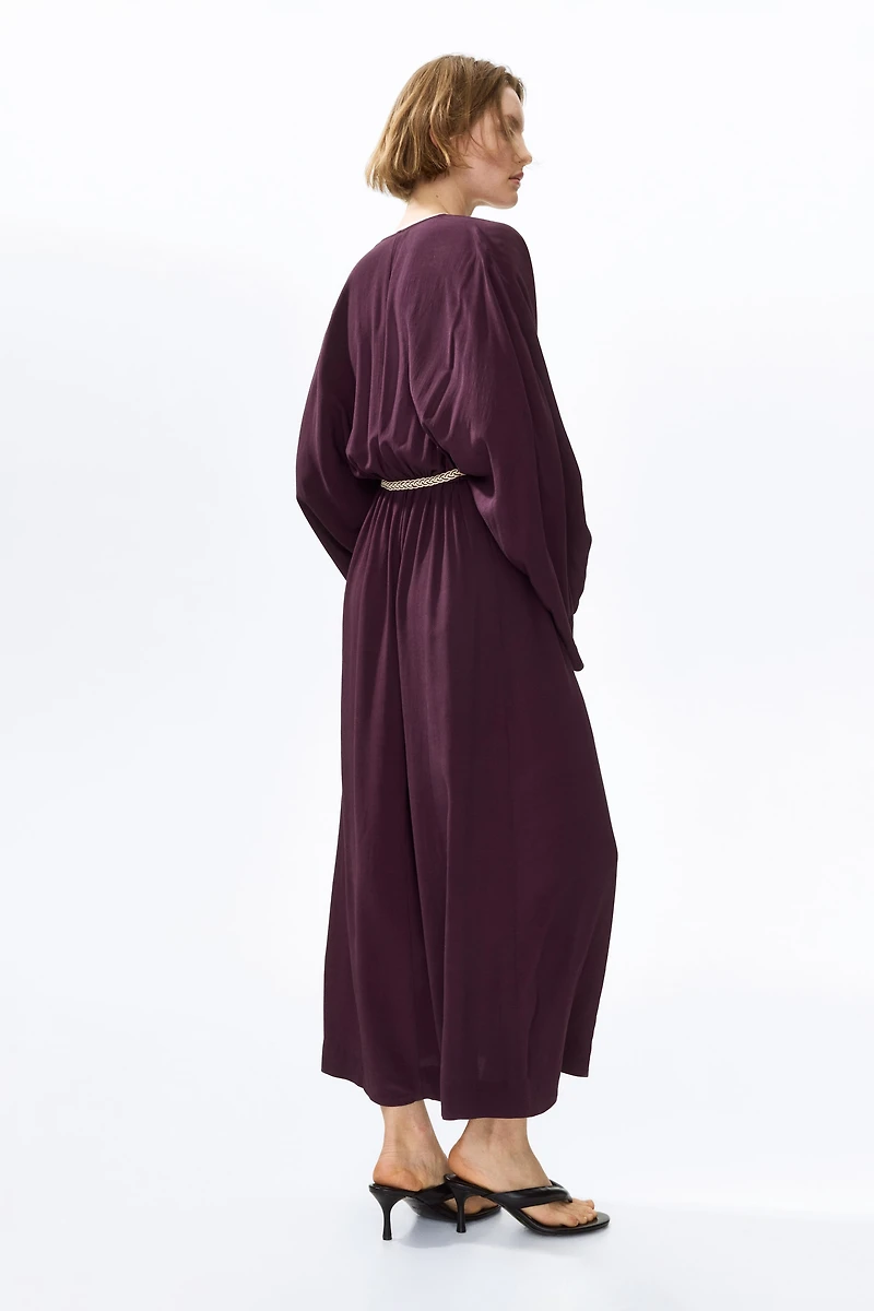 Robe en viscose avec ceinture