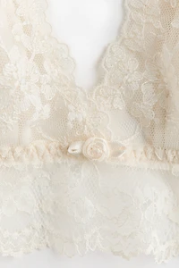 Soutien-gorge souple brodé et coussiné