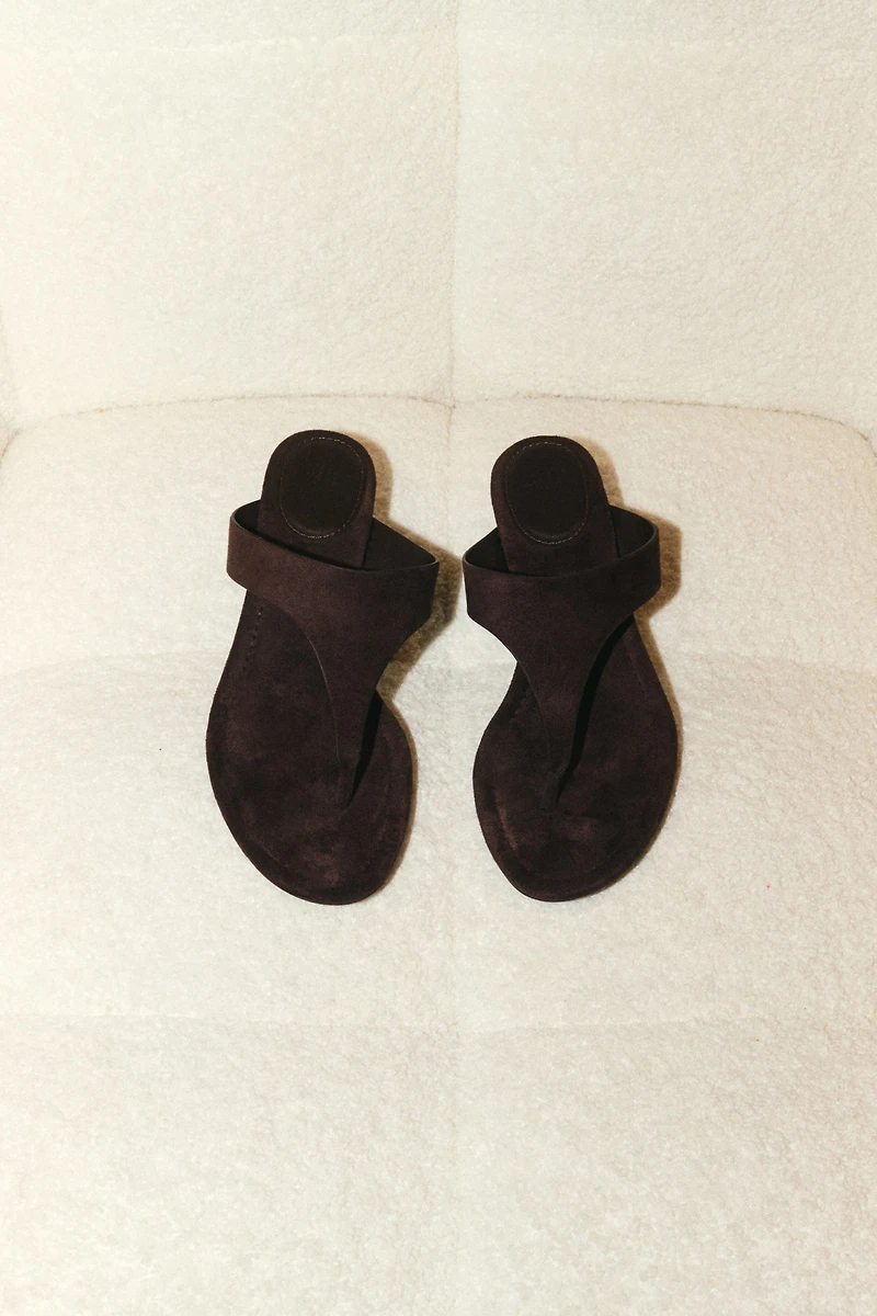 Kitten-Heeled Sandals