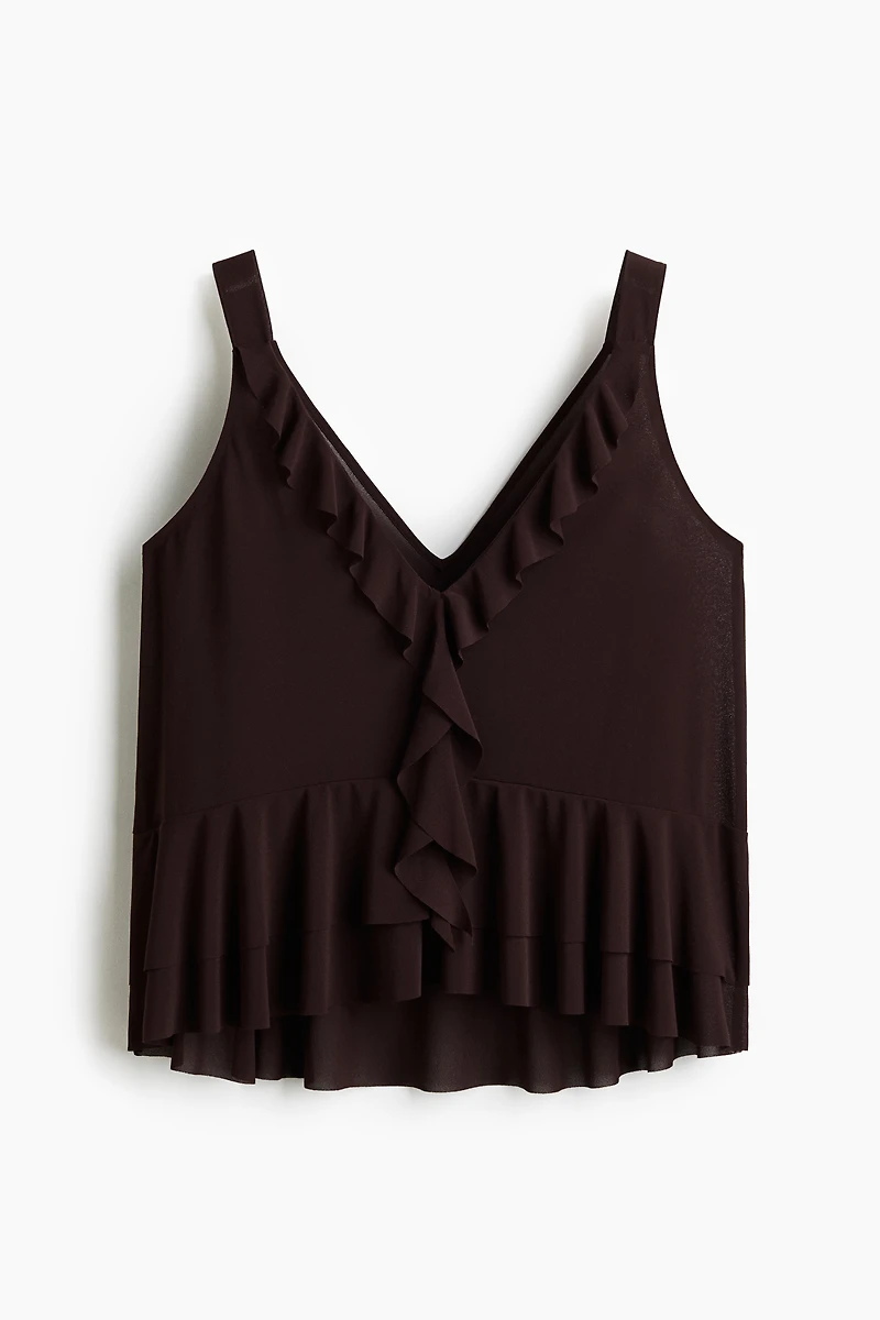 Flounced Sleeveless Top