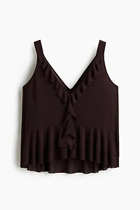 Flounced Sleeveless Top