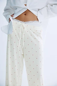 Pantalon de pyjama en pointelle