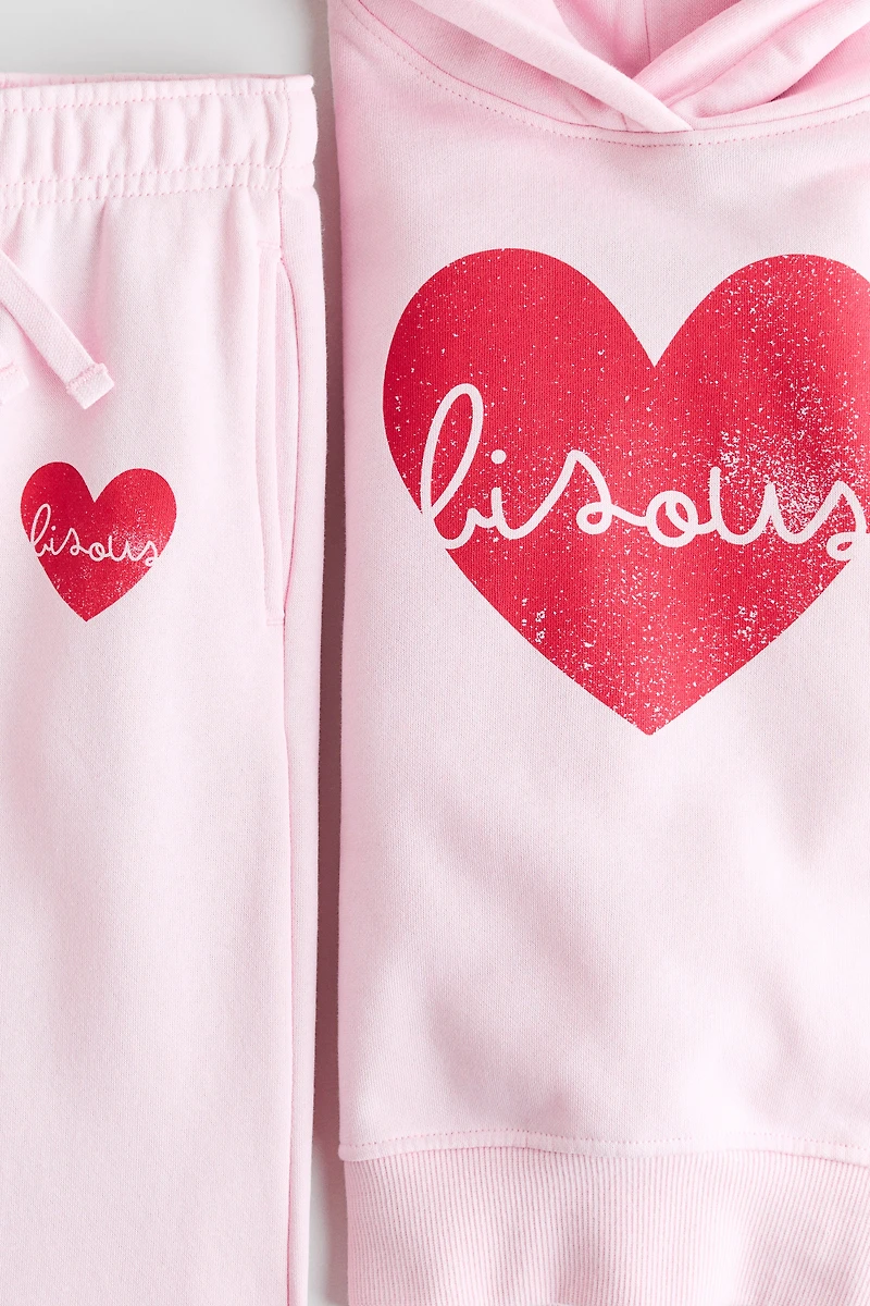 Ensemble 2 pièces en molleton avec motif imprimé