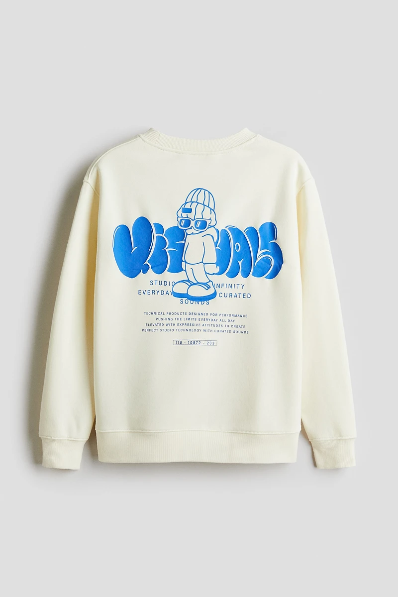 Sweatshirt with Printed Motif