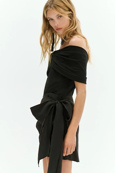 Draped Wrap Skirt
