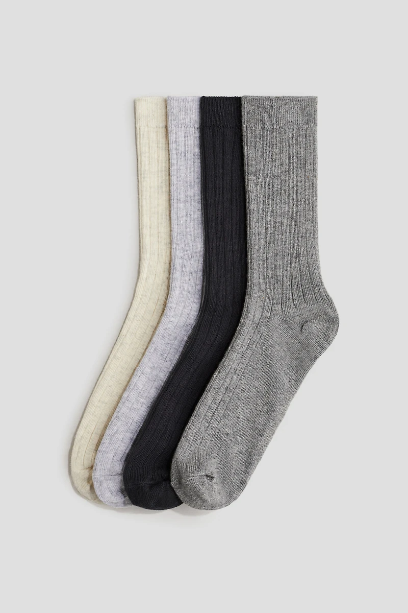4-pack Rib-Knit Socks