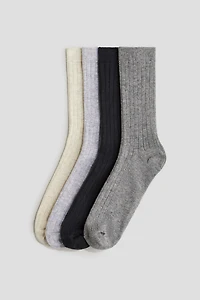 4-pack Rib-Knit Socks