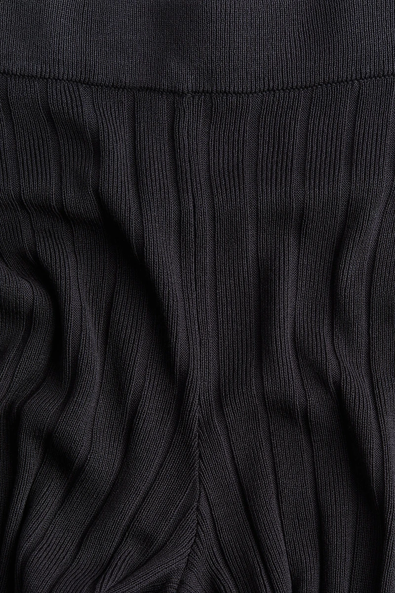 Pantalon en tricot côtelé