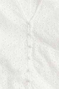 Blouse with Eyelet Embroidery
