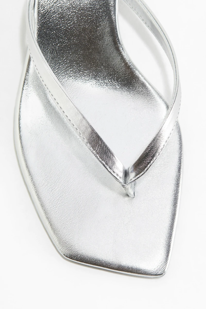 Kitten-Heeled Sandals