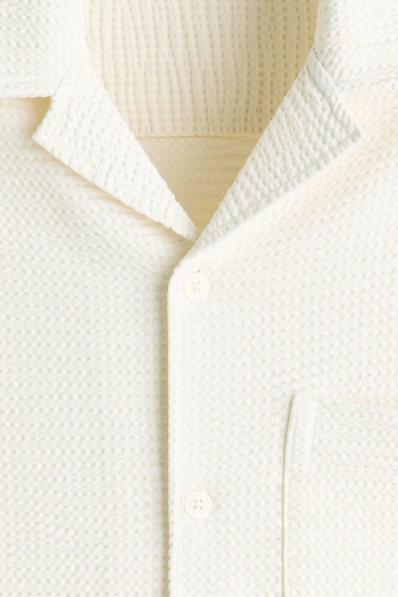 Relaxed-Fit Waffled Resort Shirt