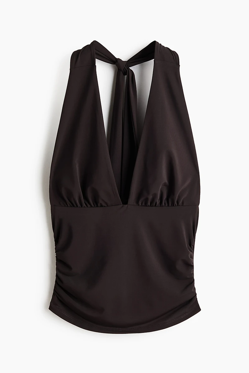 Draped Halterneck Top