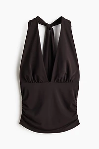 Draped Halterneck Top