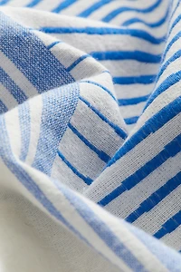 Serviette de plage en tissu jacquard