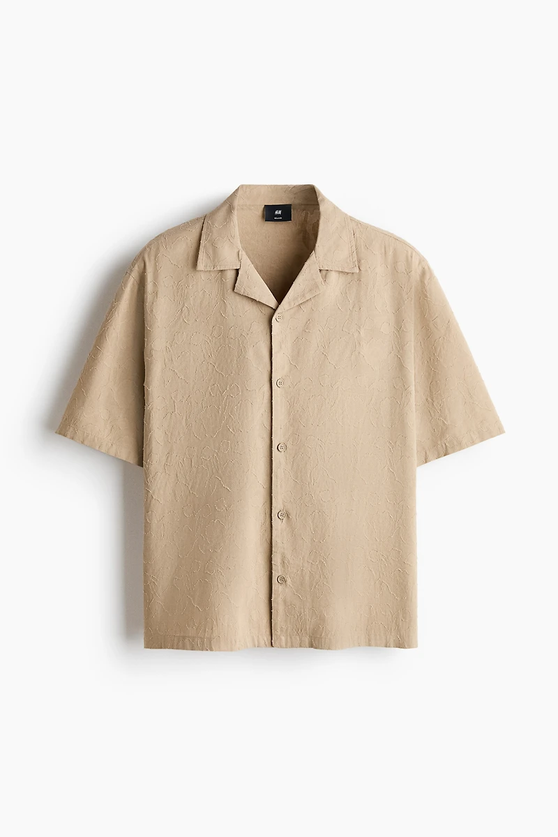 Relaxed-Fit Textured Resort Shirt