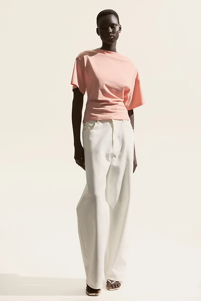 Boat-Neck Cotton Top