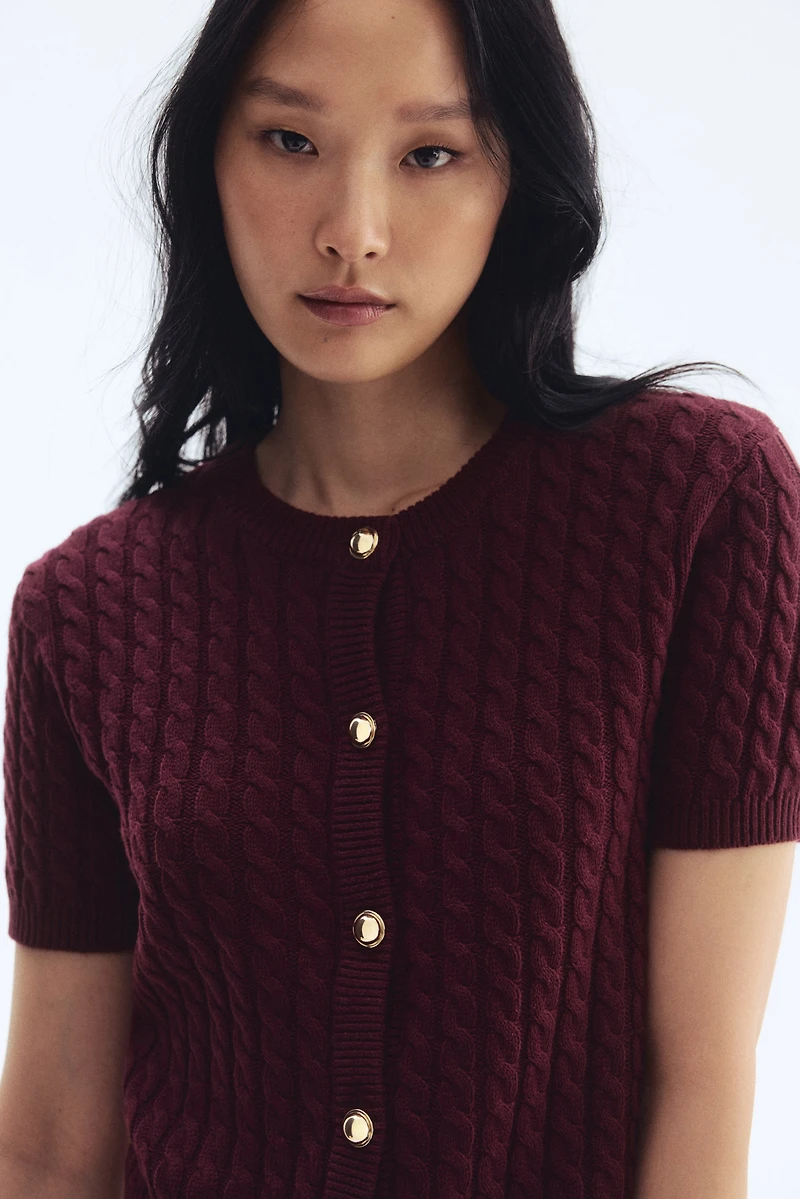 Cable-Knit Cardigan