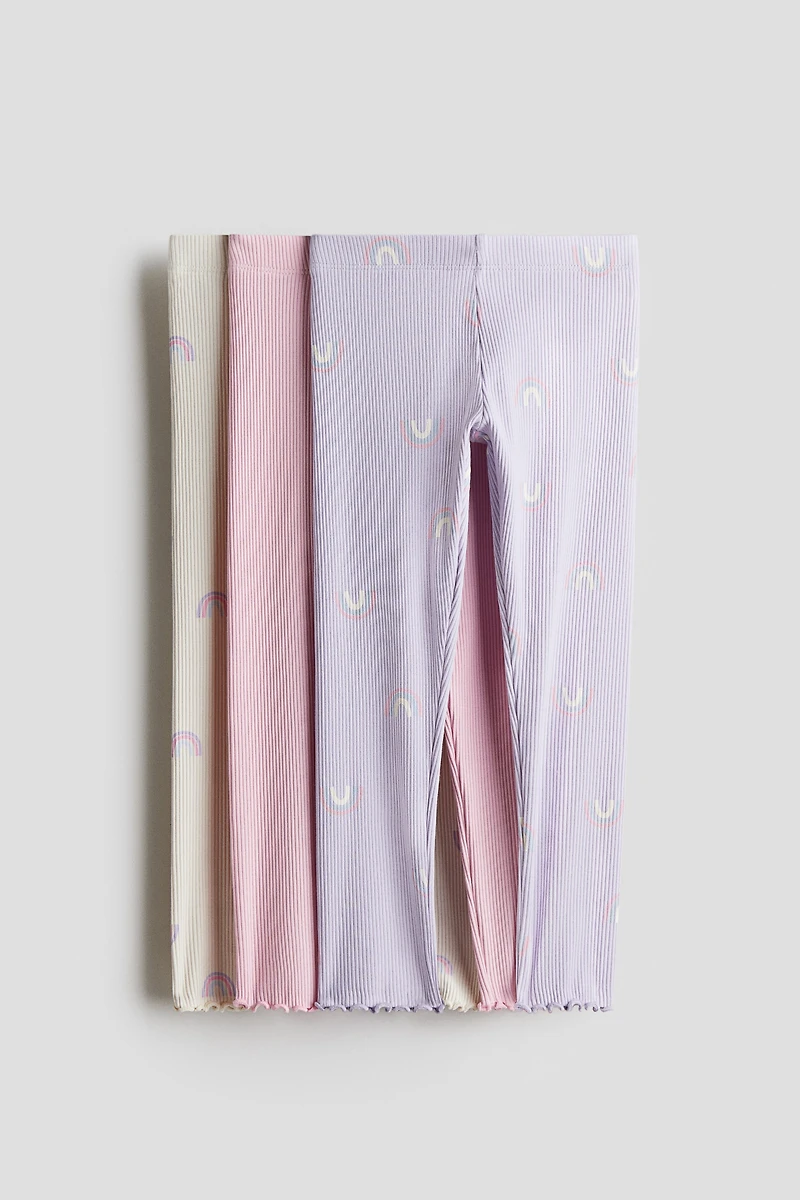 3-pack Ribbed Cotton Leggings