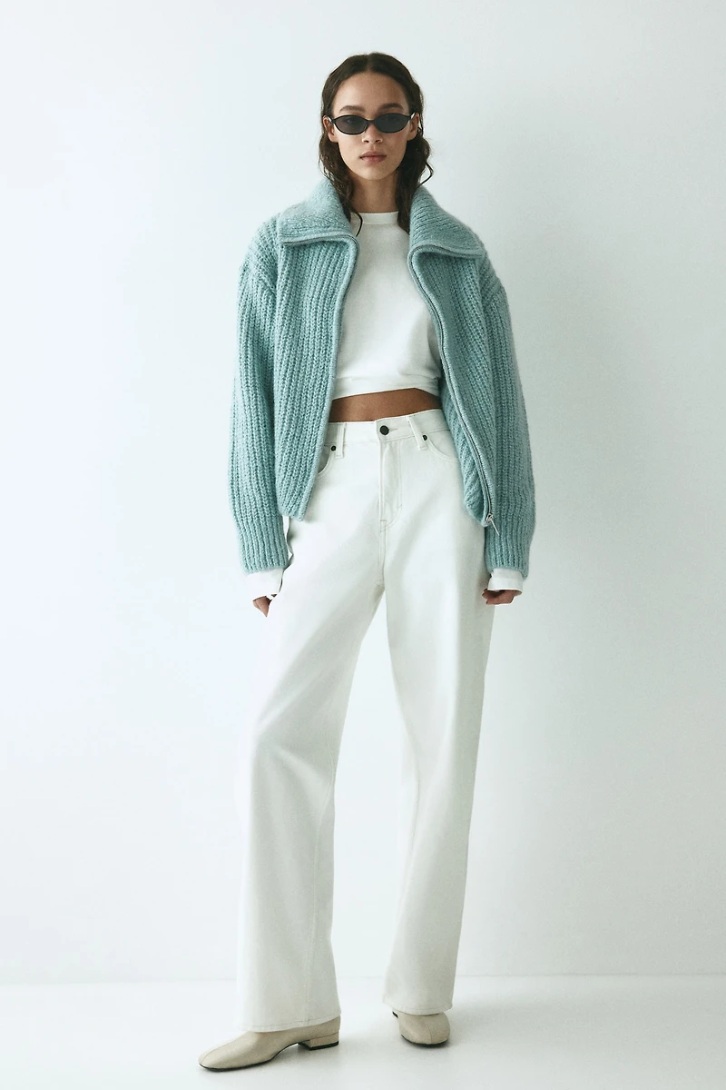 Cardigan with Zipper