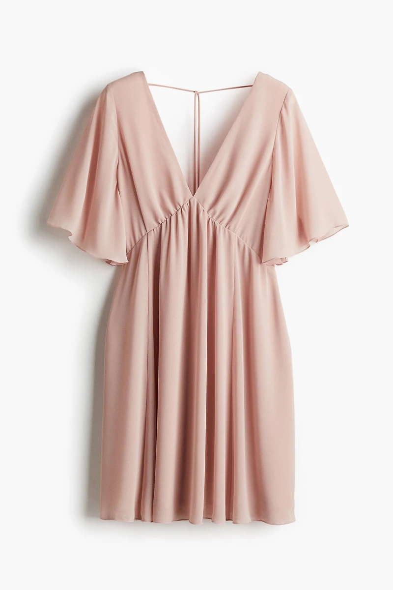 V-Neck Chiffon Dress